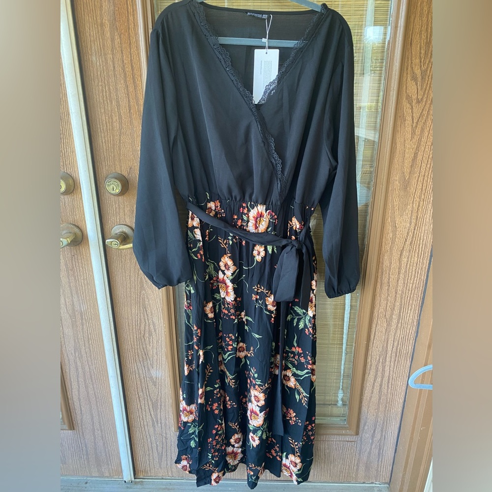 BloomChic Black Floral Maxi Dress